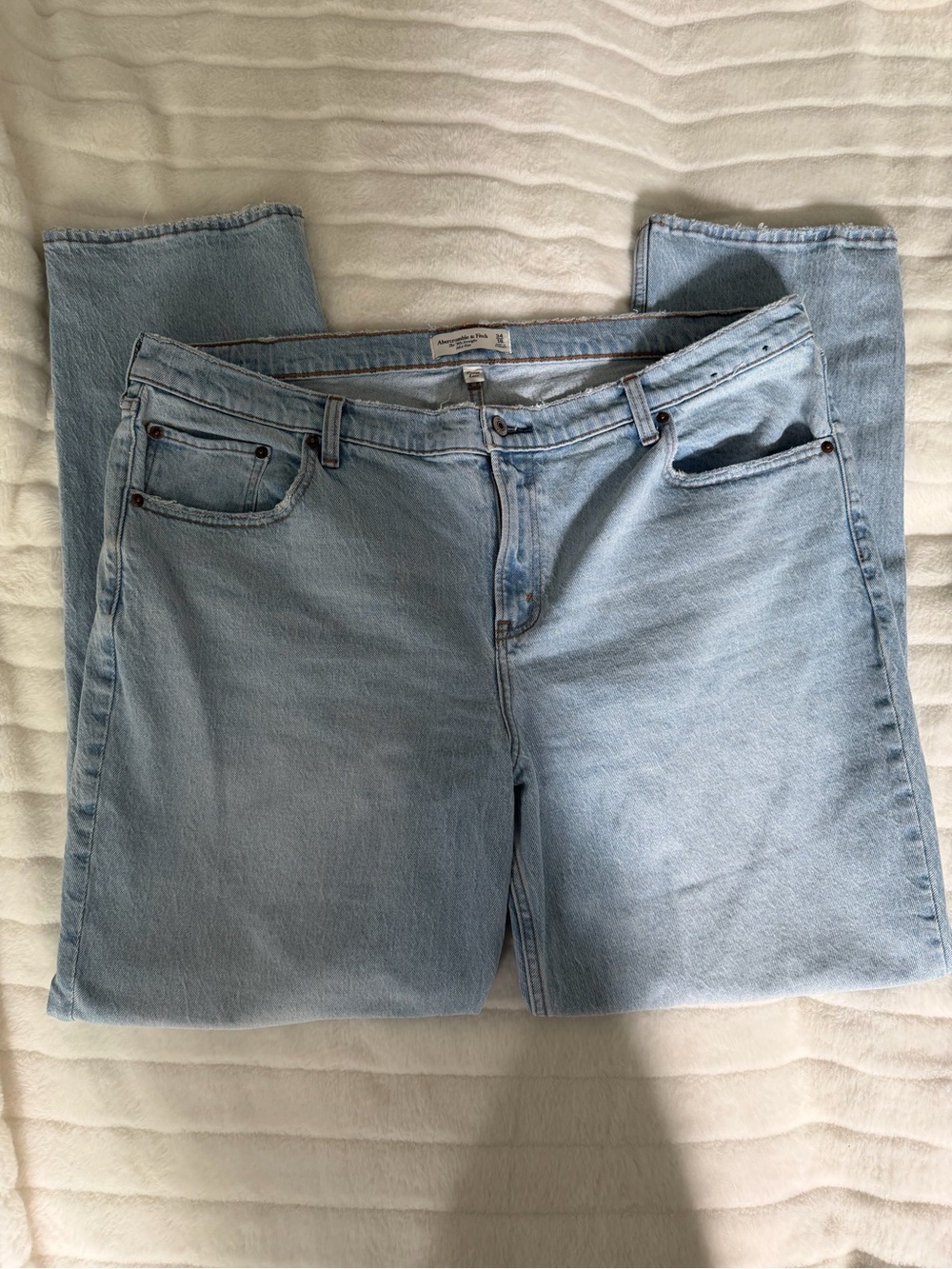 Abercrombie & Fitch Light Wash Straight Leg Jeans